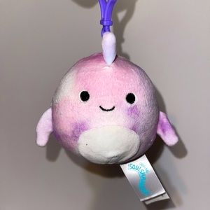 Nabila The Narwhal 3.5" Squishmallow Clip (CLAIRE'S EXCLUSIVE)